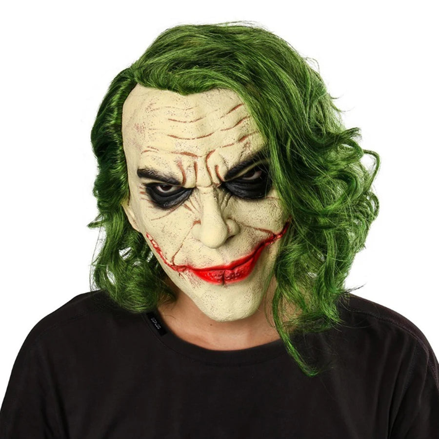 Perruque Cosplay, Masque Halloween – Cheveux Verts, Style Clown / Joker