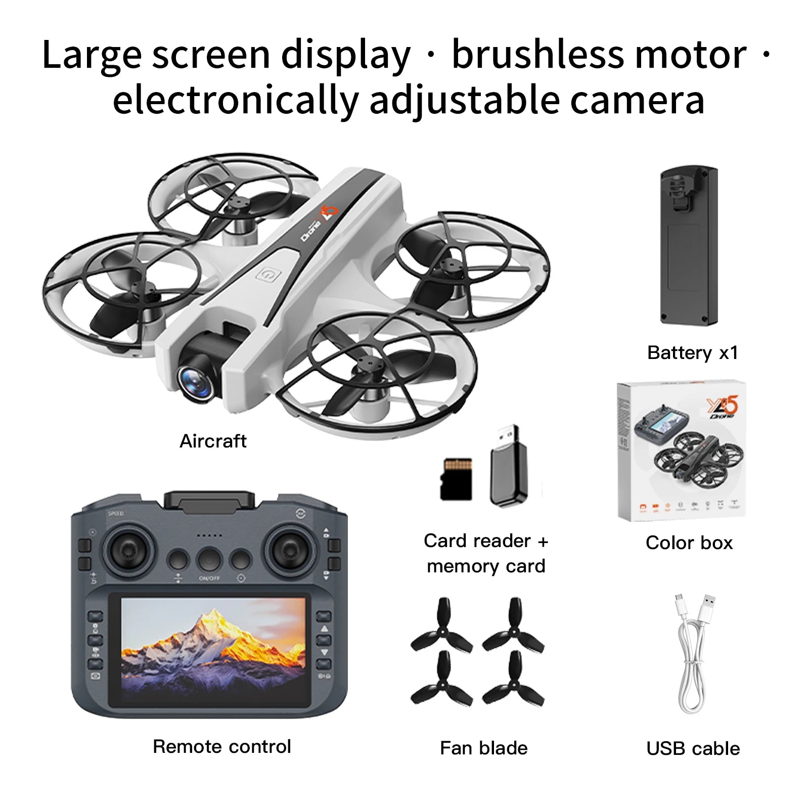 2025 YL05 Drone 8K HD avec Caméra et Écran – Quadcopter RC 360° Flip