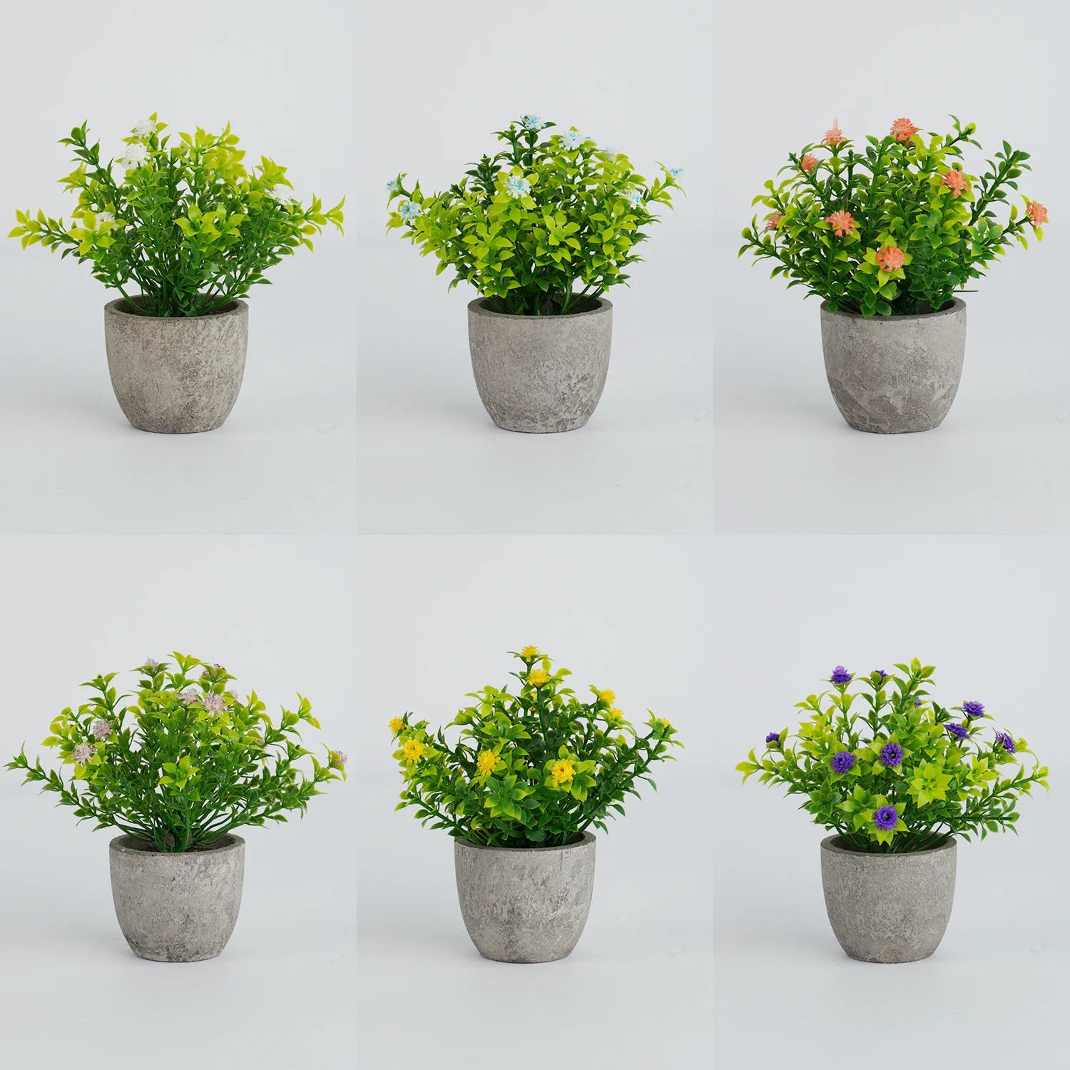 Artificial Plant,Mini Momentary Artificial Flower Baby's Breath,Small Simulated Potted Plants Fake Flowers Office Table Potted Ornaments Garden Decor