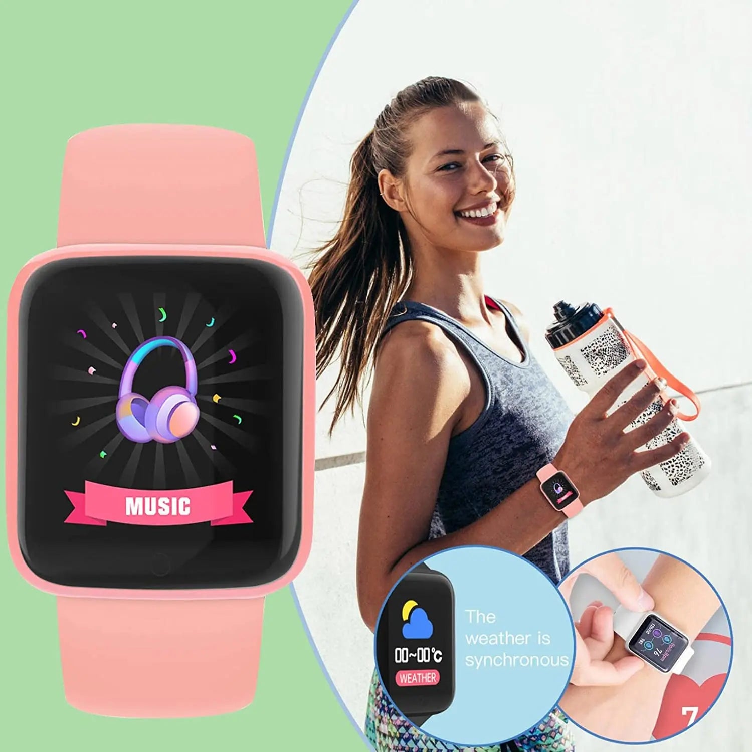 Smartwatch, Multifunktions-Smartwatch, Bluetooth, verbundenes Telefon, Android, IOS, Y68, D20