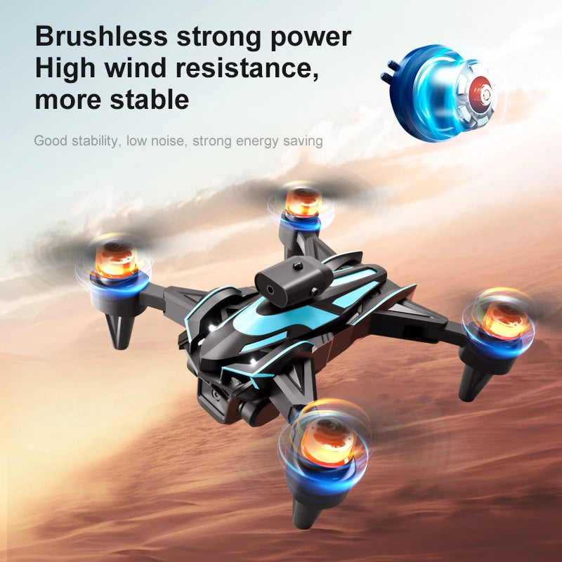 Drone à moteur sans balais K12 Max – Écran version solitaire, caméra HD 4K, évitement d'obstacles, quadrirotor pliable, jouet RC