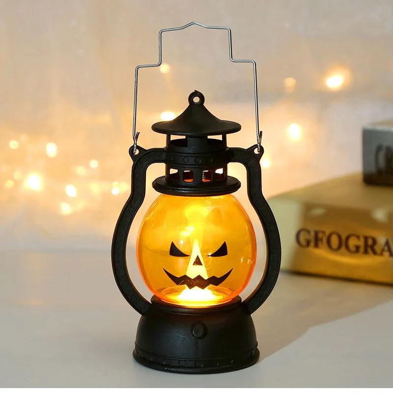 Lanterne Citrouille LED – Bougie Fantôme Halloween – Décoration Maison, Accessoire Horreur