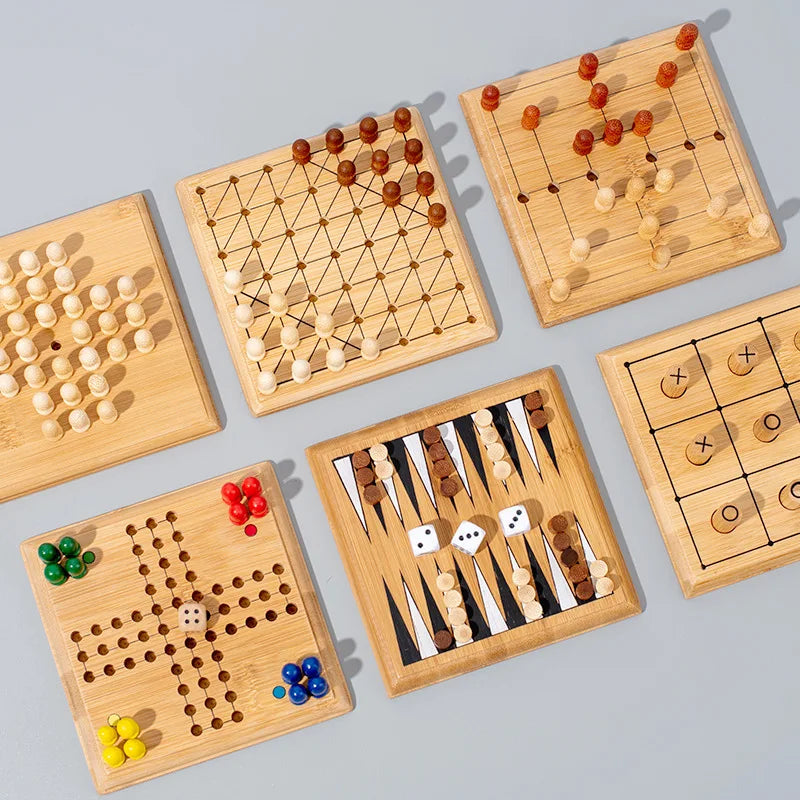 Jeu de société d'intelligence classique avec pièces de jeu en bois, jouets de dames de backgammon de voyage, cadeau idéal pour adultes et enfants