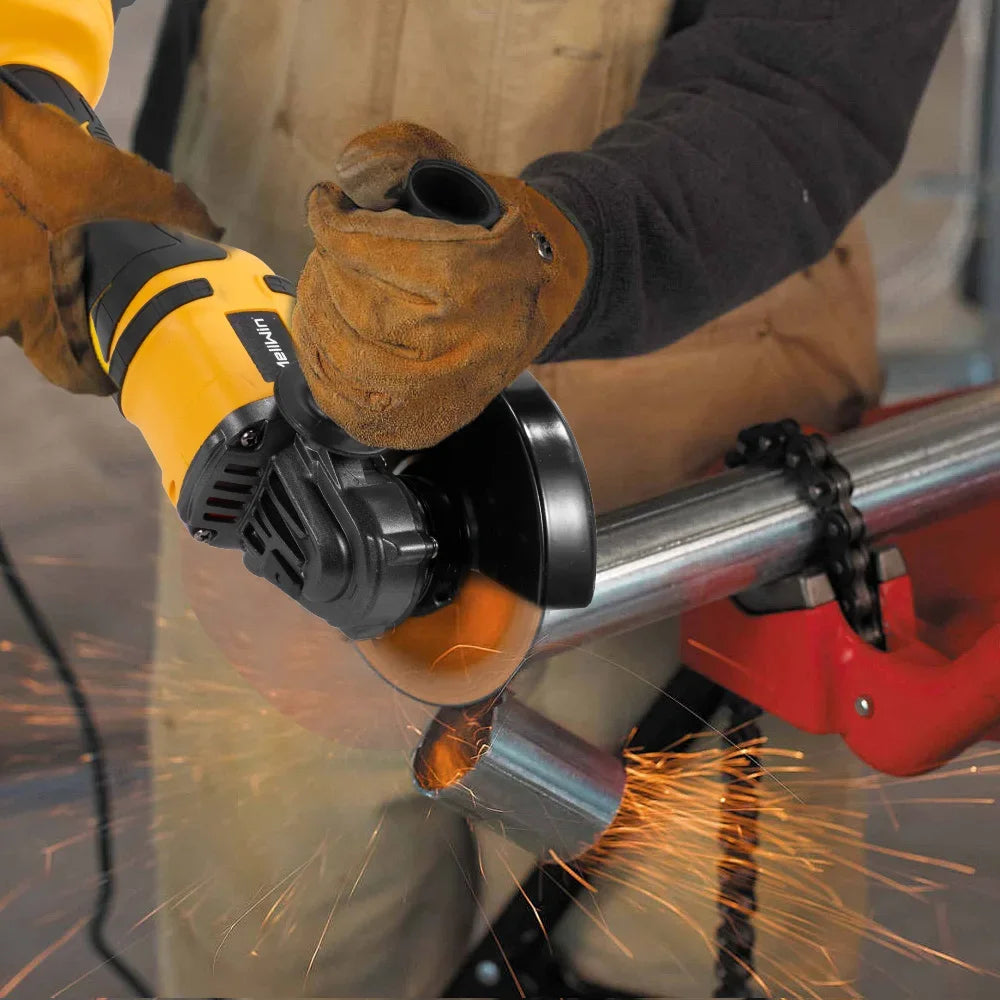 Meuleuse d'angle électrique sans balais 125 mm MELLWIN – outil portable sans fil pour polissage et coupe compatible Makita 18 V