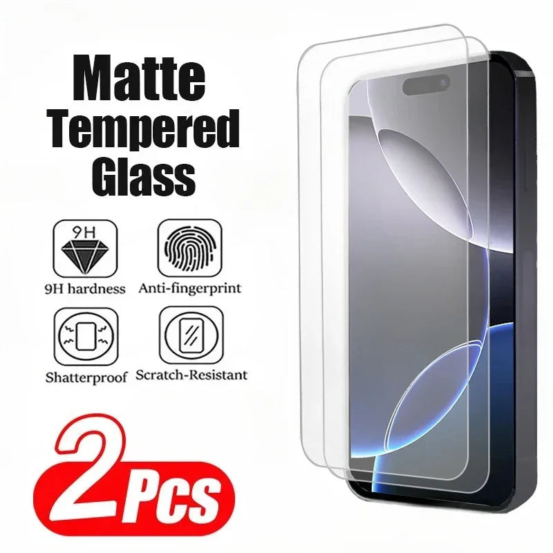 Verre trempé mat givré anti-éblouissement pour iPhone – protection écran