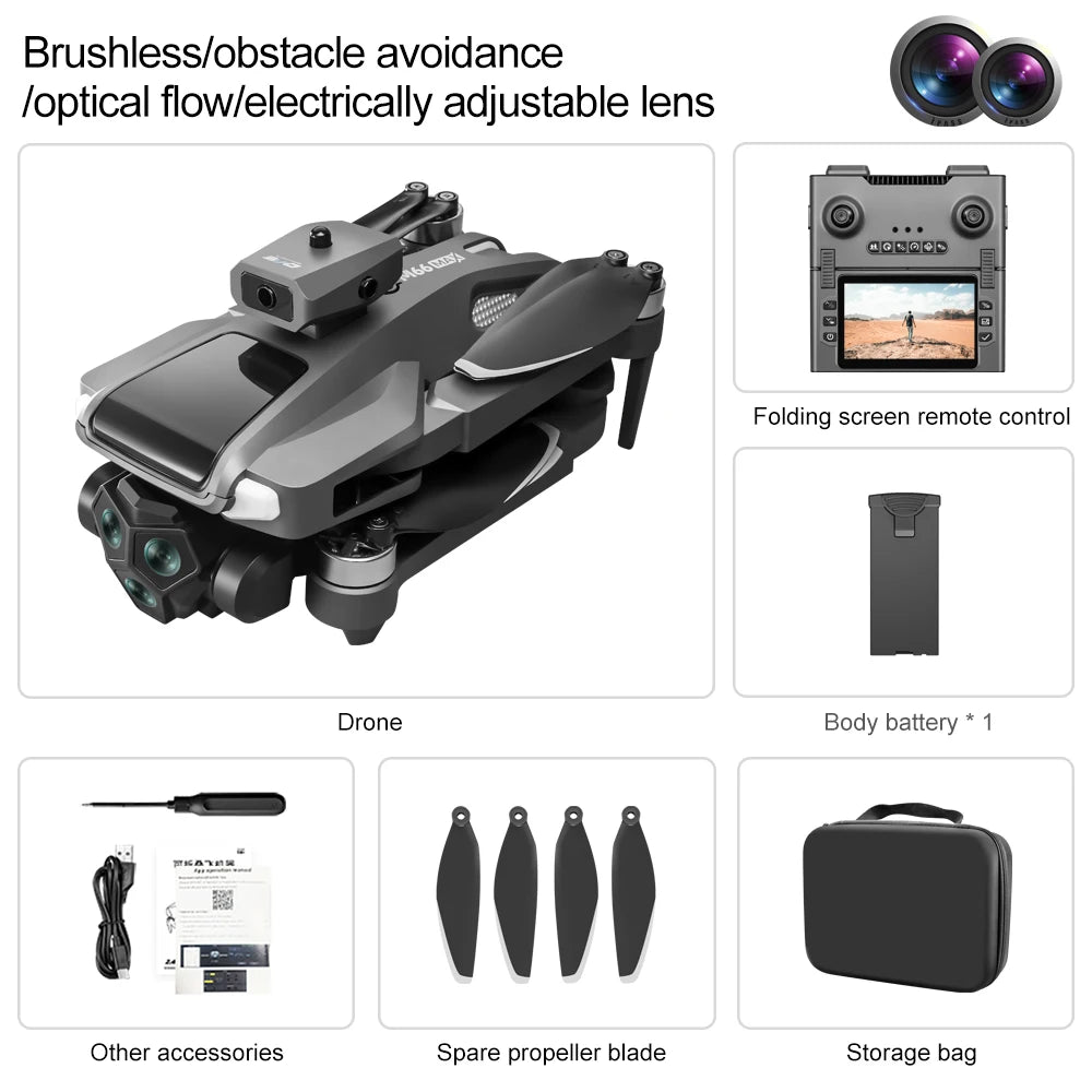 Drone M66MAX – 4K HD, Écran Omnidirectionnel, Évitement d’Obstacles, Drone RC