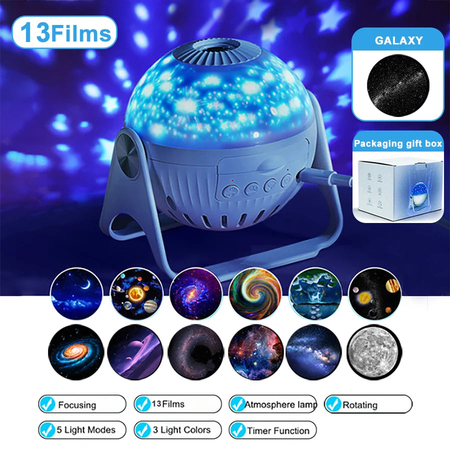 Starry Night Galaxy-Projektor – Nachtlicht und Planetariums-Dekoration