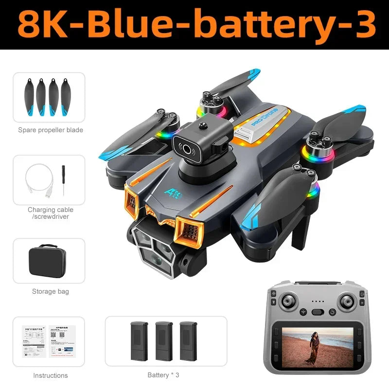 A19 Pro Drone 5G WIFI – Caméra professionnelle 8K, moteur sans balais, écran intégré