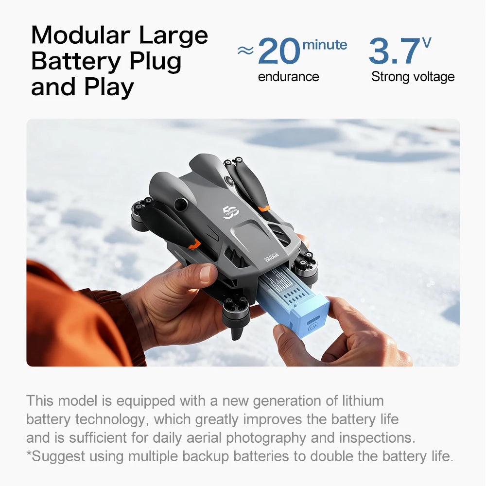 Original GT50 Drone – Dual 5G 8K Camera, Built-in Screen, Obstacle Avoidance