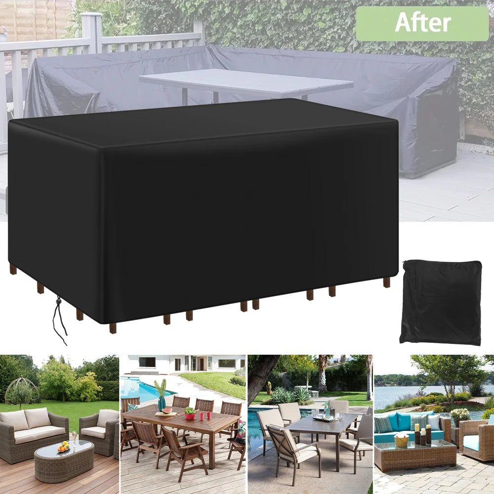 Housse de Protection Imperméable pour Meubles de Jardin – Multi-Tailles, Anti-UV, Style Moderne