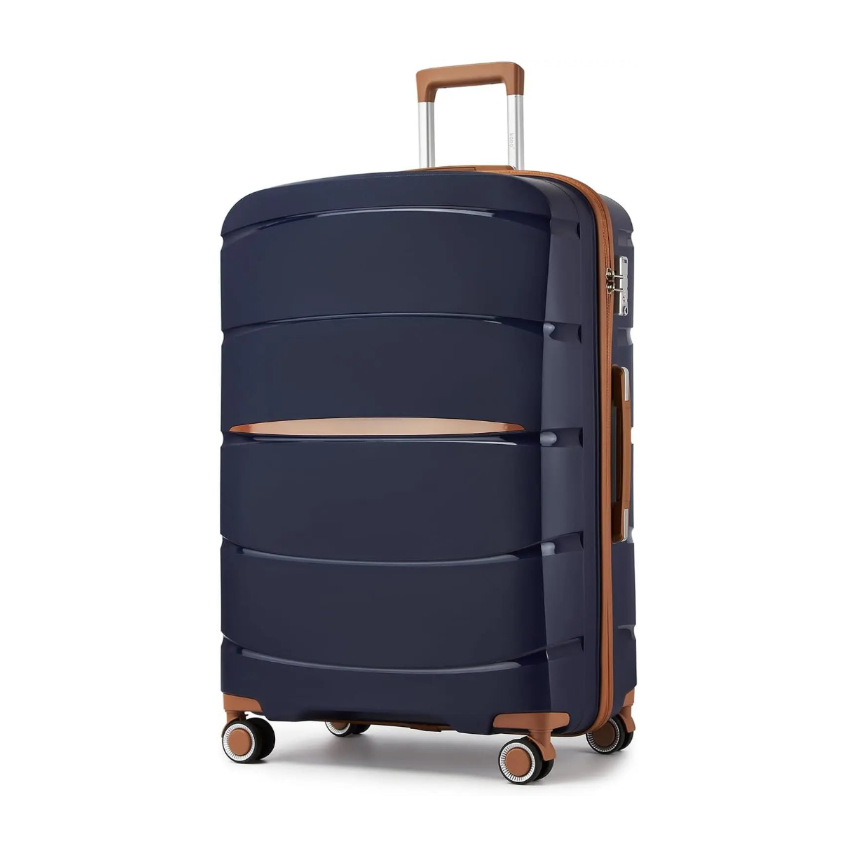 Valise cabine légère en polypropylène S/M/L KONO – 4 roues spinner, chariot rigide avec serrure TSA