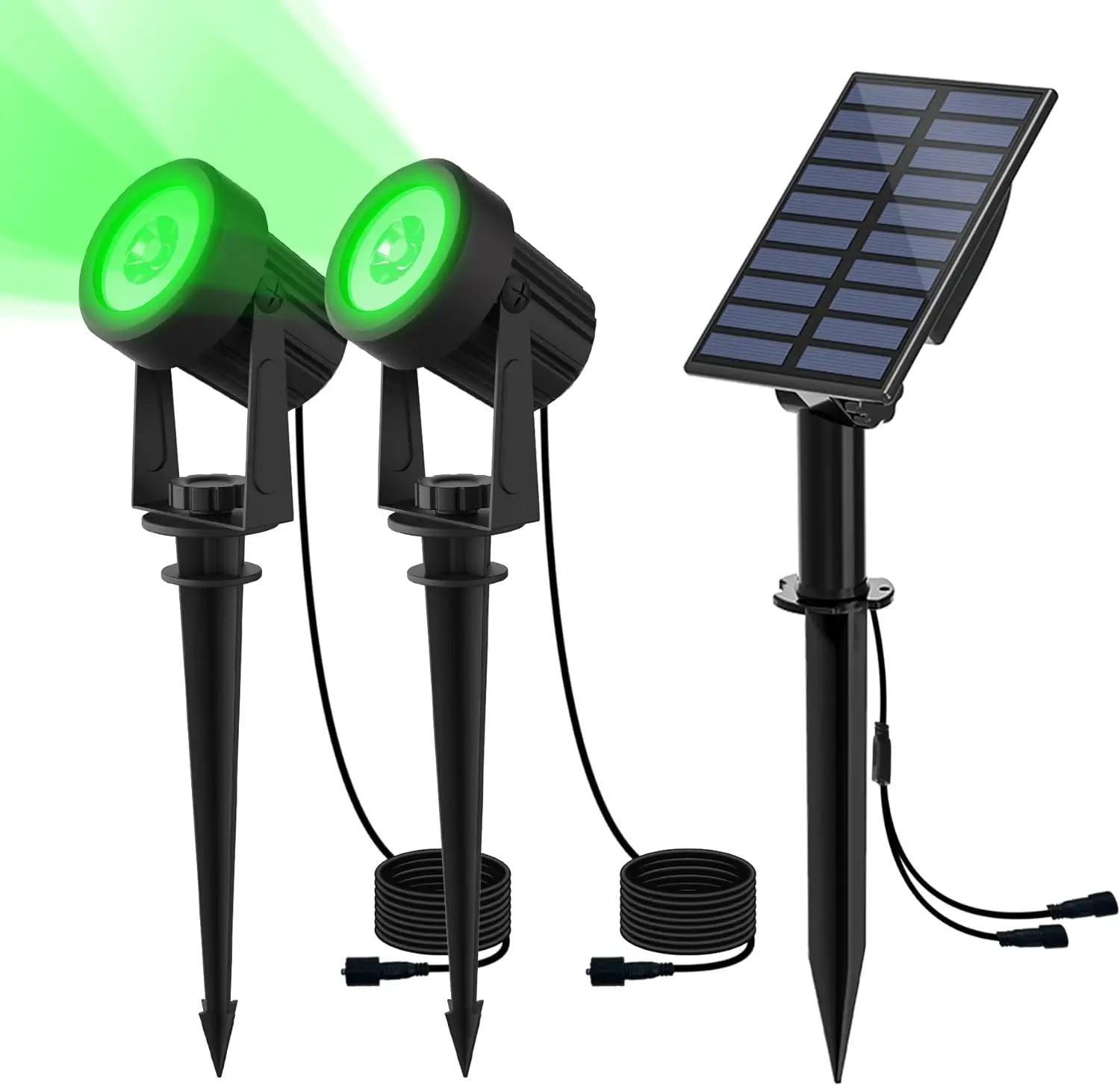 T-SUNRISE Solar-LED-Strahler – IP65, RGB und warm-/kaltweiß, 1/2/4 Leuchten, Außenbeleuchtung für Garten und Dekoration