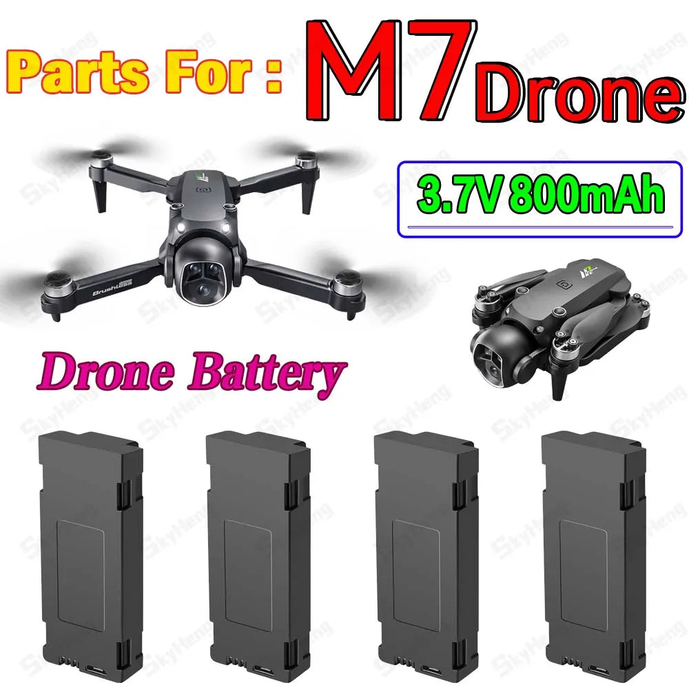 Batterie originale pour Drone Lenovo M7, 3.7V, 800MAh, pour M7 RC Quadcopter, batterie de remplacement, accessoires, pièces