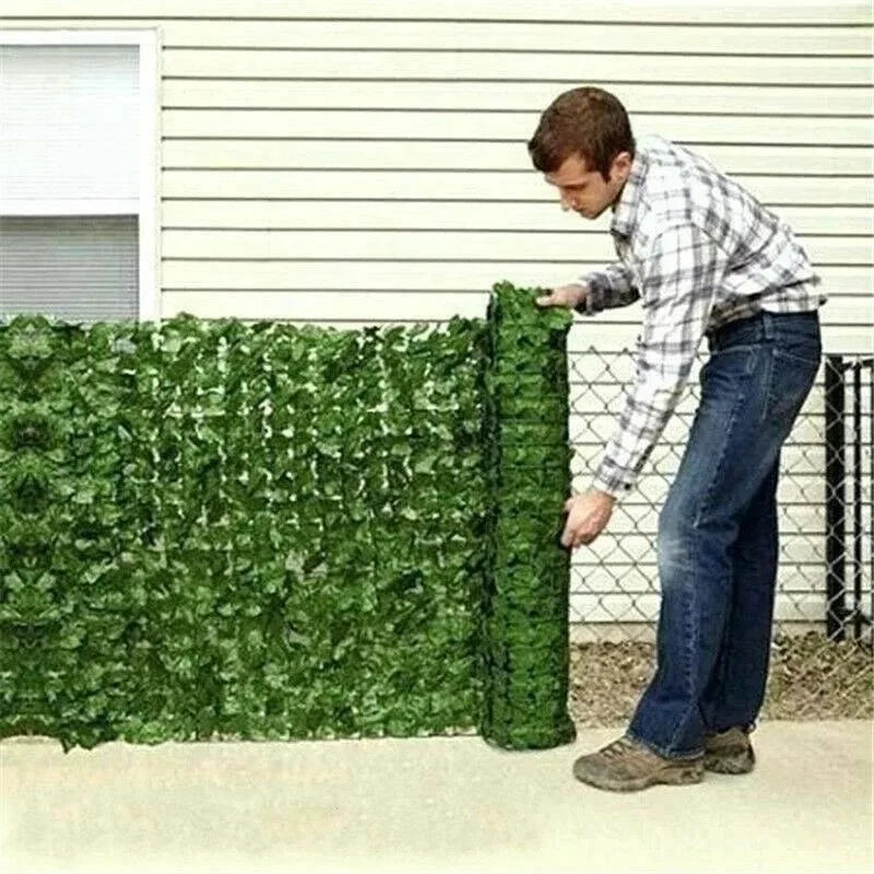 Künstlicher Gartenpflanzenzaun, Sichtschutzplatten, Heckenzaun im Freien, Heimdekoration