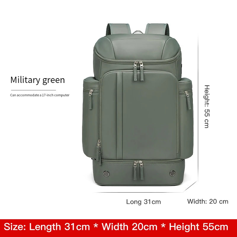 Sac à dos SUSHIMU – Double épaule pour hommes, randonnée et voyage, compartiment ordinateur portable