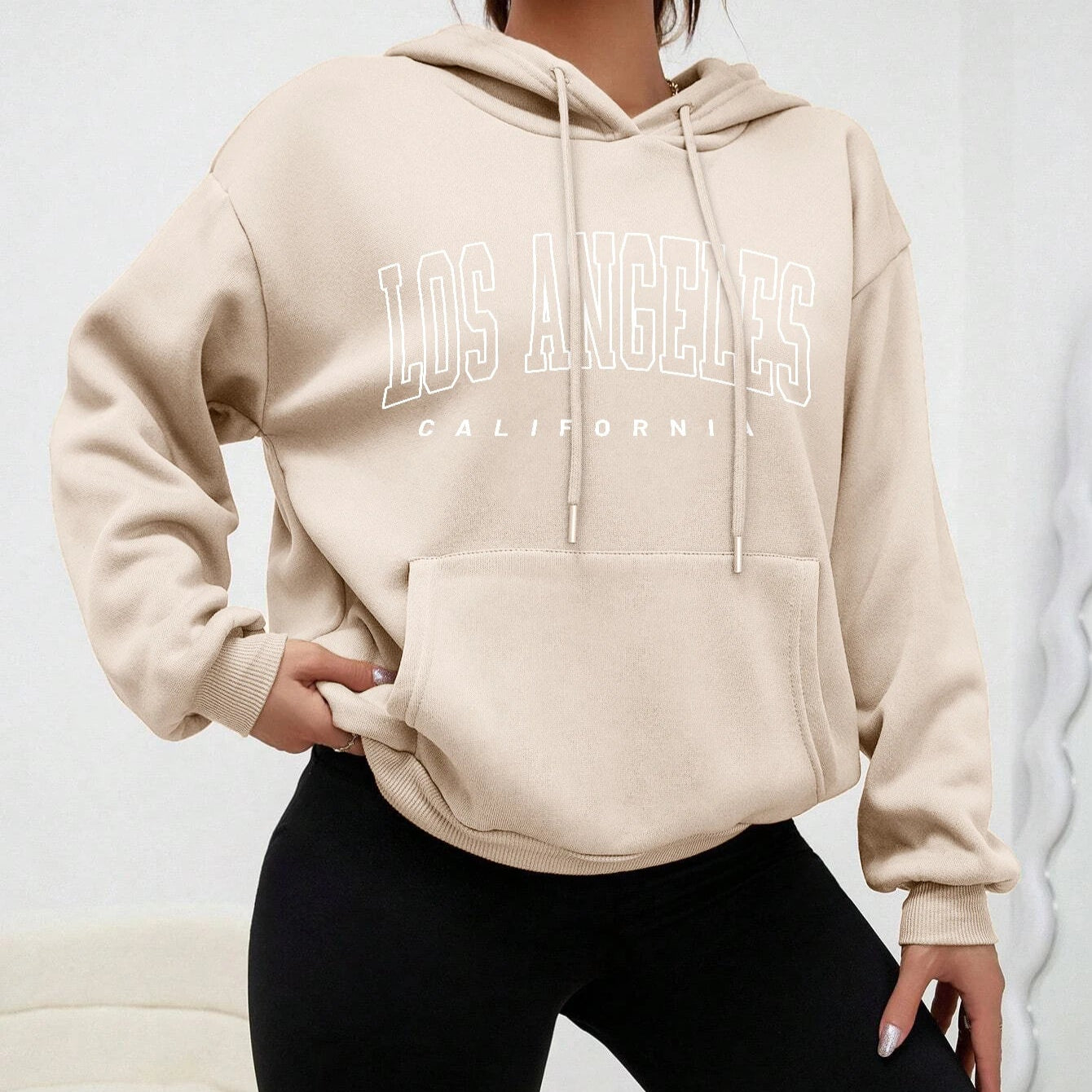 Sweats à capuche Style américain sweat à capuche décontracté Hip Hop Los Angeles Art lettre conception femmes