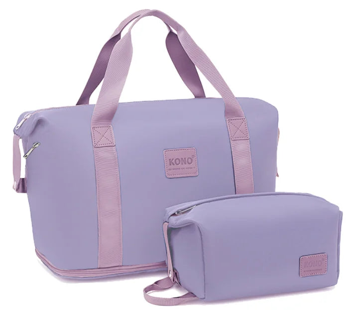 KONO Sac cosmétique étanche 36L, sac de sport et bagage à main pour femme et homme