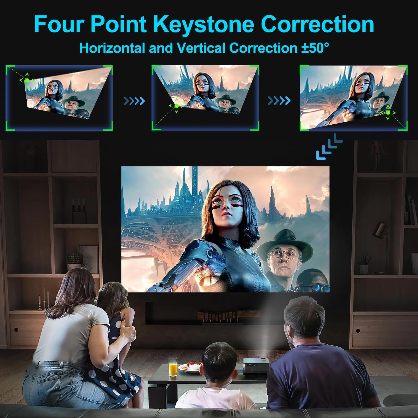 Projecteur Vidéo Wimius K8 500 ANSI Full HD – WiFi 5G Bluetooth Home Cinéma