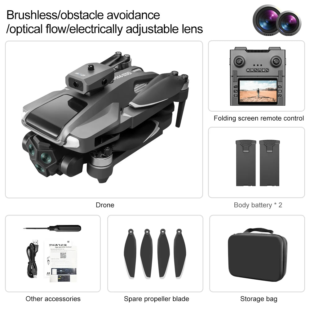 Drone M66MAX – 4K HD, Écran Omnidirectionnel, Évitement d’Obstacles, Drone RC