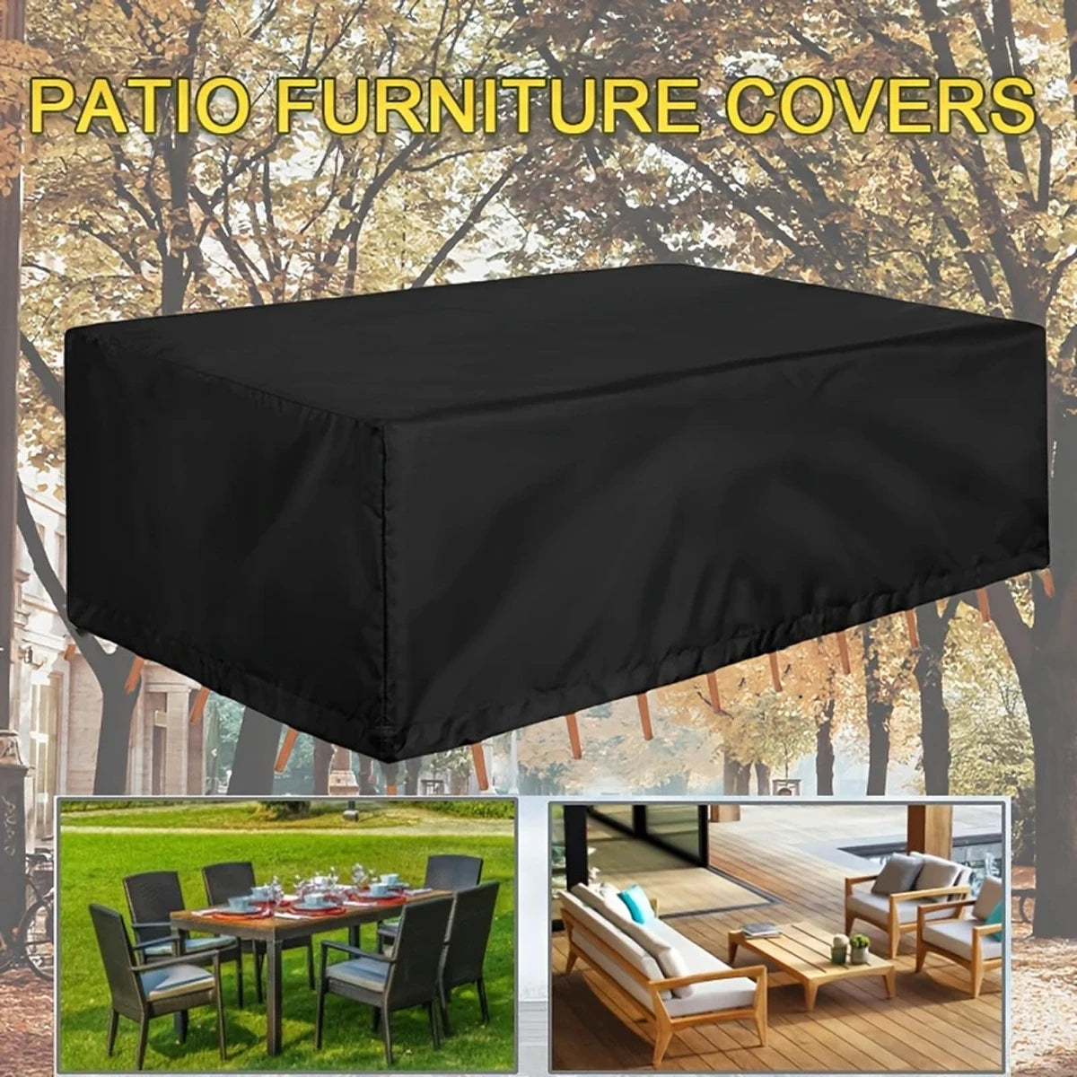 Housse de Protection Imperméable pour Meubles de Jardin – Multi-Tailles, Anti-UV, Style Moderne