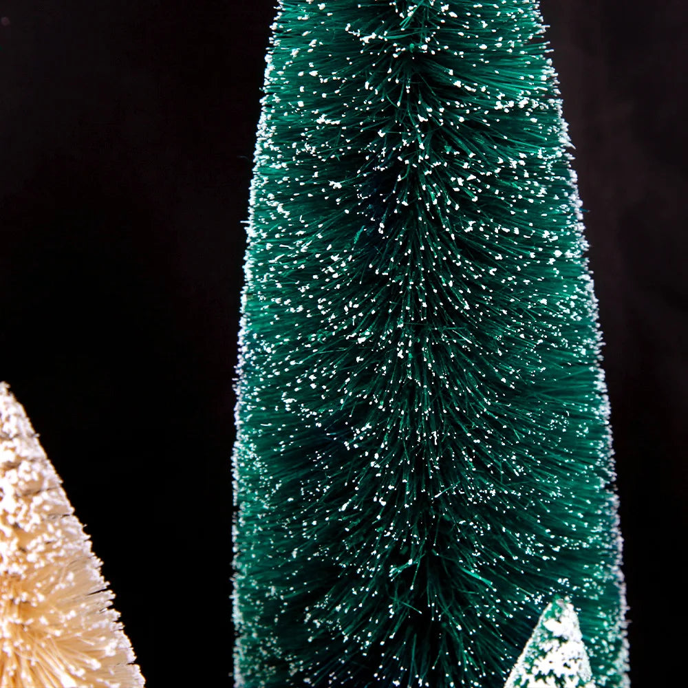 Petits ornements de sapin de Noël, décorations de Noël, bleu-vert, mini arbre de Noël