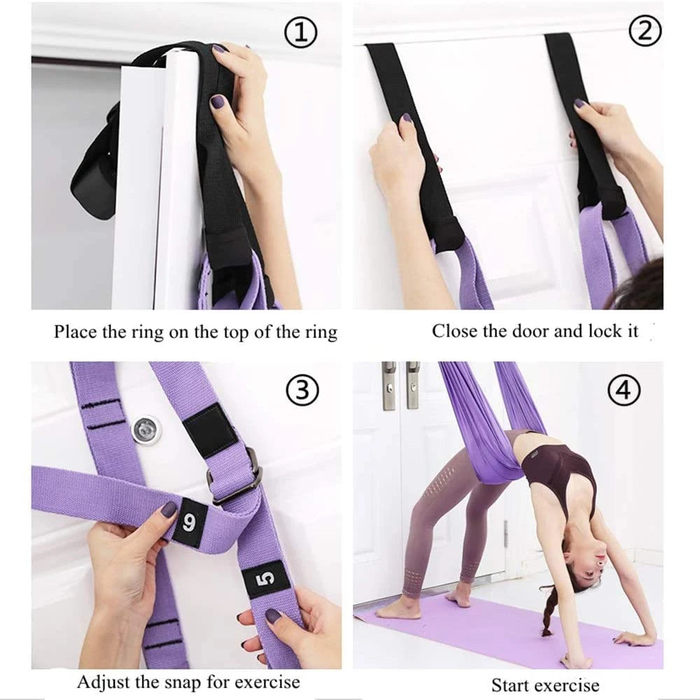 Yoga Back Waist Strap Fitness Band Leg Stretching Aid Trainer Yoga Stretcher Split Inversion Strap for Back