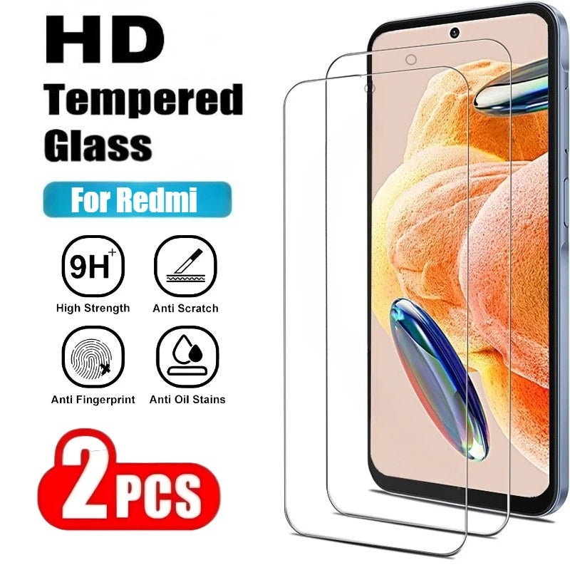 Verre trempé Ultra clair pour Redmi Note 14 5G 13 12 11 Pro 14S 12S 11S protecteur d'écran pour Redmi 14R 14C 13C 12 10A 9A 2 pièces