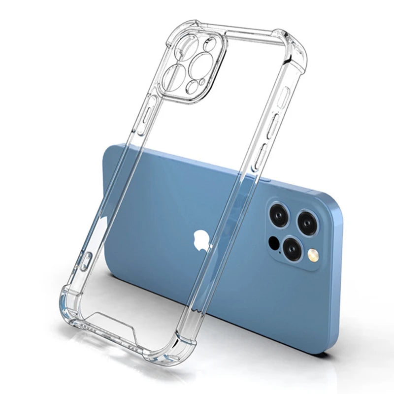 Coque de téléphone transparente antichoc en Silicone – Étui arrière pour iPhone 6 à iPhone 17 Pro Max