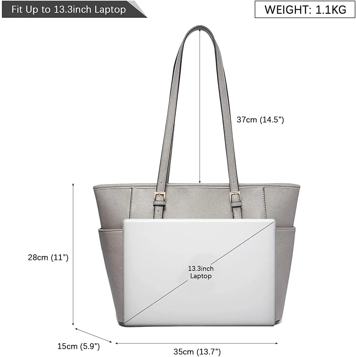 Sac à main pour femmes Miss Lulu – grand sac de shopping avec bandoulière réglable