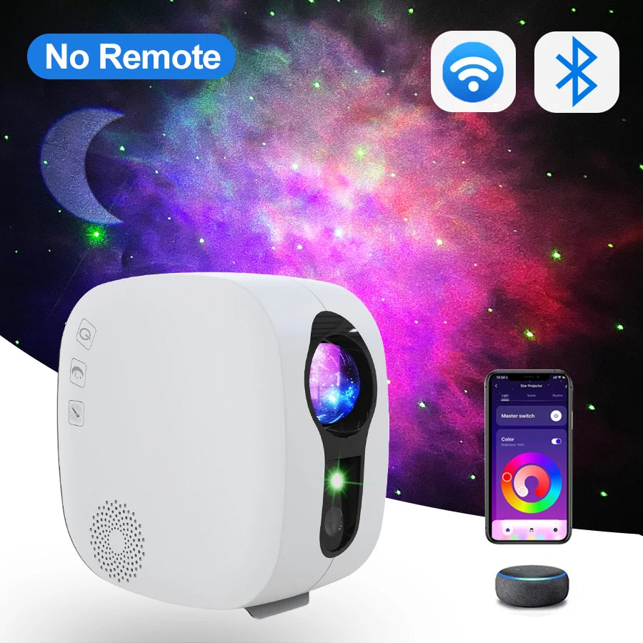 Intelligenter WIFI-Sternenhimmelprojektor – Aurora-Star-Galaxy-LED-Nachtlicht