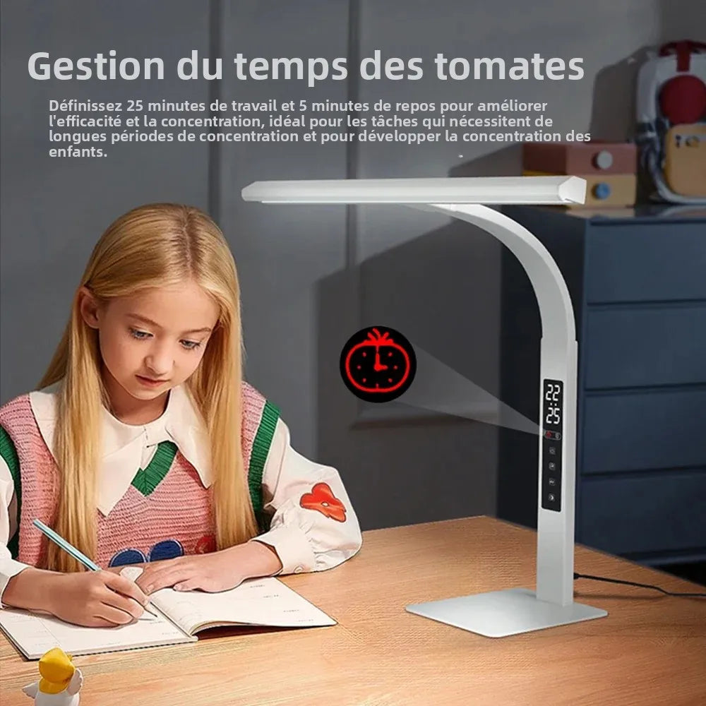 LED-Vollspektrum-Schreibtischlampe T36 – 360° Digitalanzeige und Touch-Dimmung