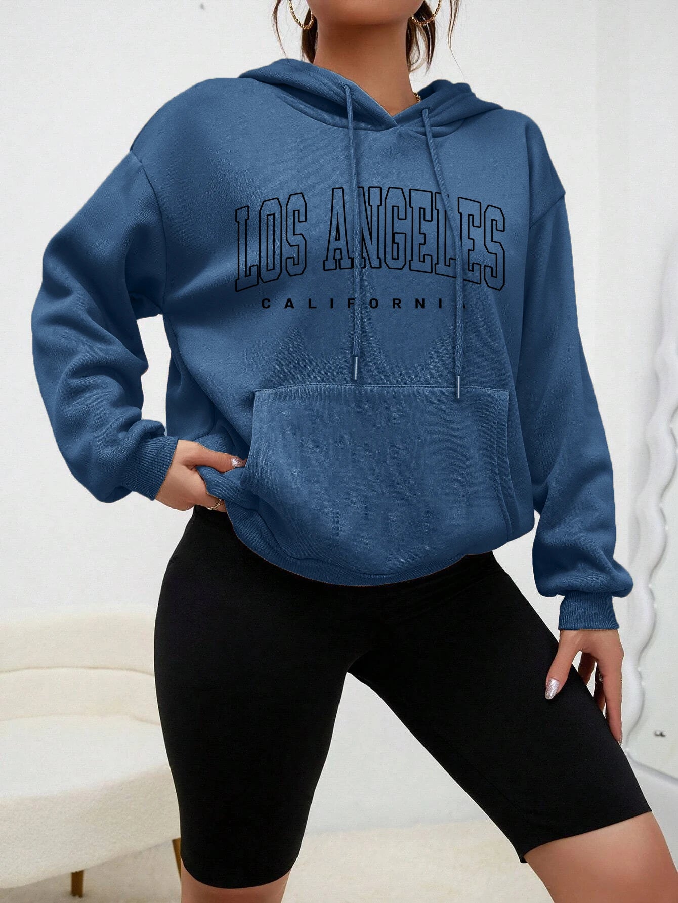 Sweats à capuche Style américain sweat à capuche décontracté Hip Hop Los Angeles Art lettre conception femmes