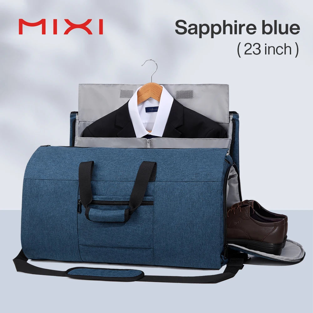 Sac à vêtements Mixi 56L – Sac de voyage convertible 2 en 1 pour hommes et femmes, suspendu pour robe ou costume
