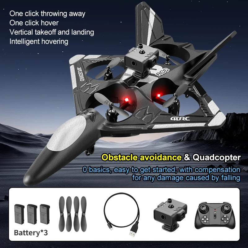 Avion RC en mousse V31 Pro avec caméra 6K et contrôle radio 2.4G