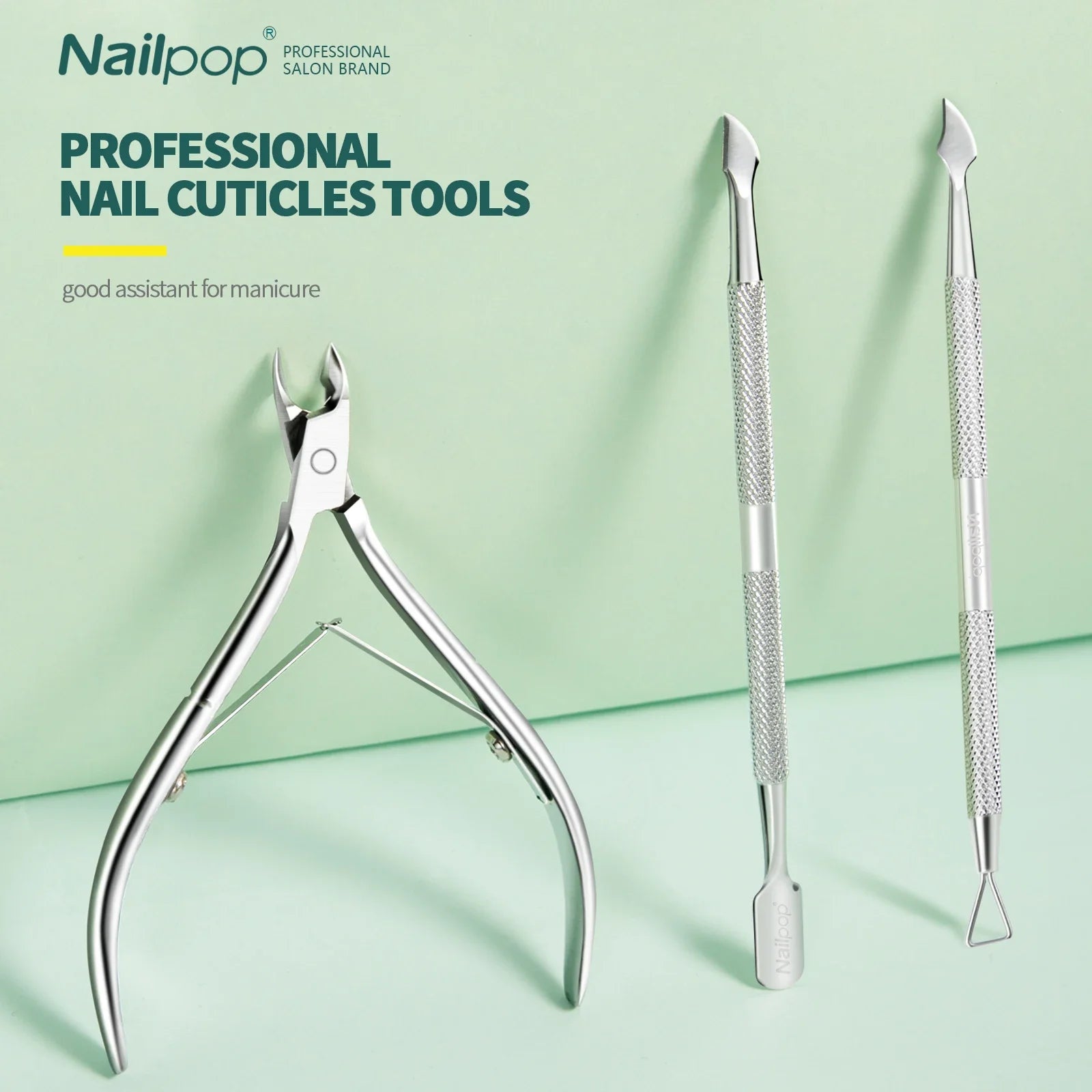 Pince et Poussoir à Cuticules Nailpop Inox – Outil Manucure Professionnel