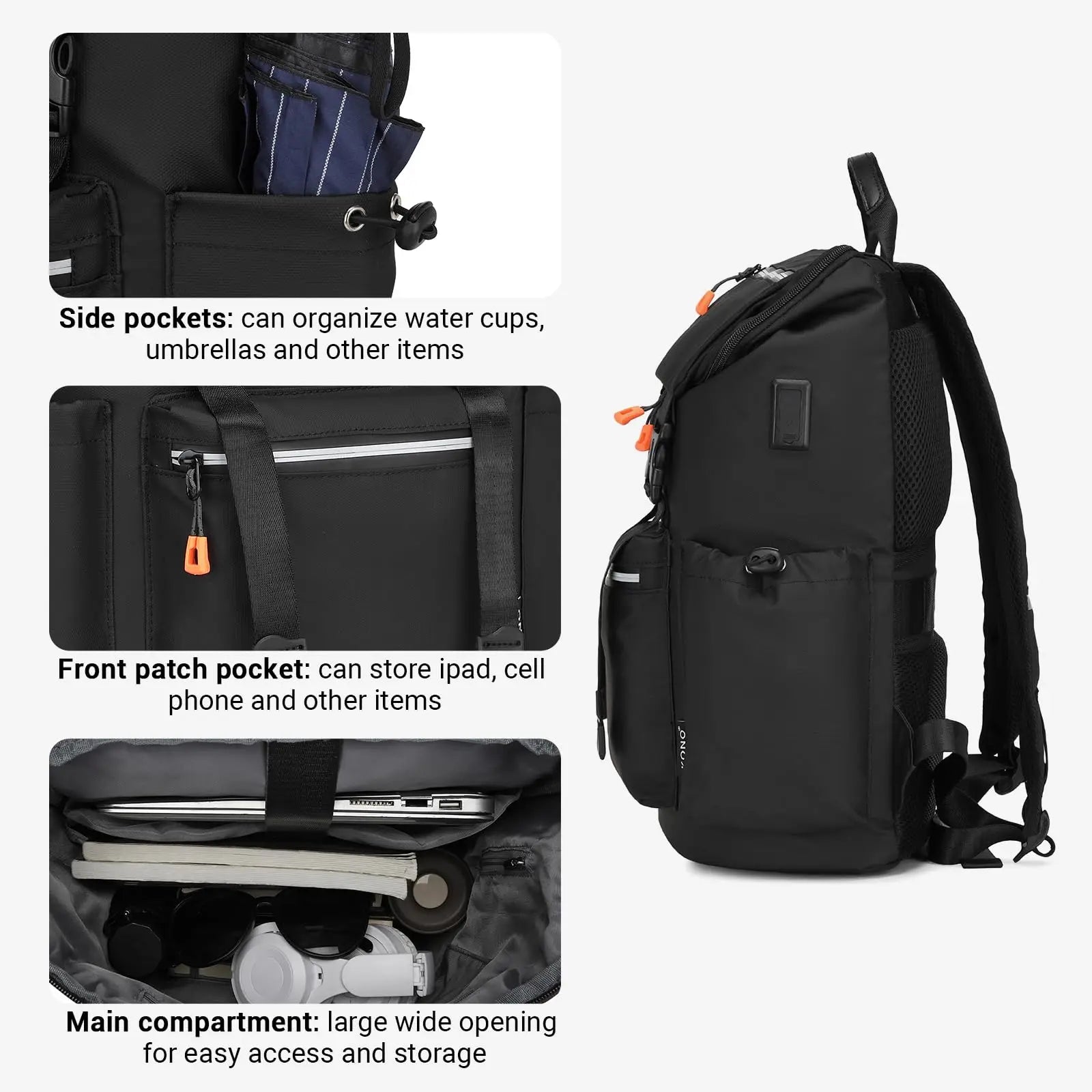 Sac à dos étanche pour homme KONO – voyage, week-end et sport