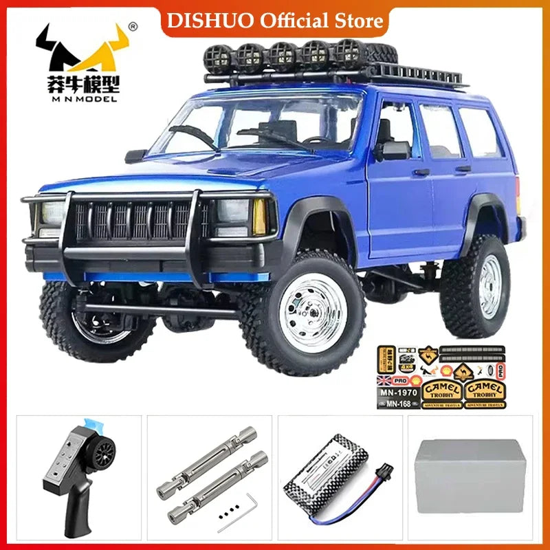 Voiture sur chenilles RC 4x4 MN128 MN82S 2.4G, Buggy d'escalade professionnel avec lumière LED, voitures télécommandées à grande échelle, jouets pour garçons, cadeau