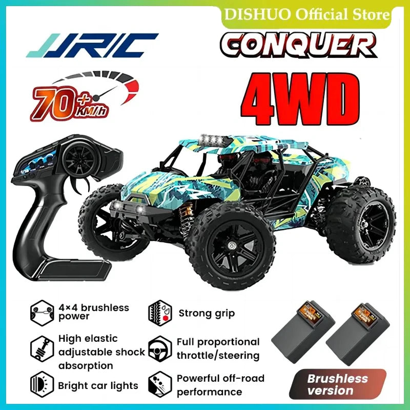 Voiture RC JJRC-Coche Teledirigido 1:14, Escoacrylate Motor Sin en 70 KM/H. Voiture de course télécommandée, haute vitesse, 50 km/h