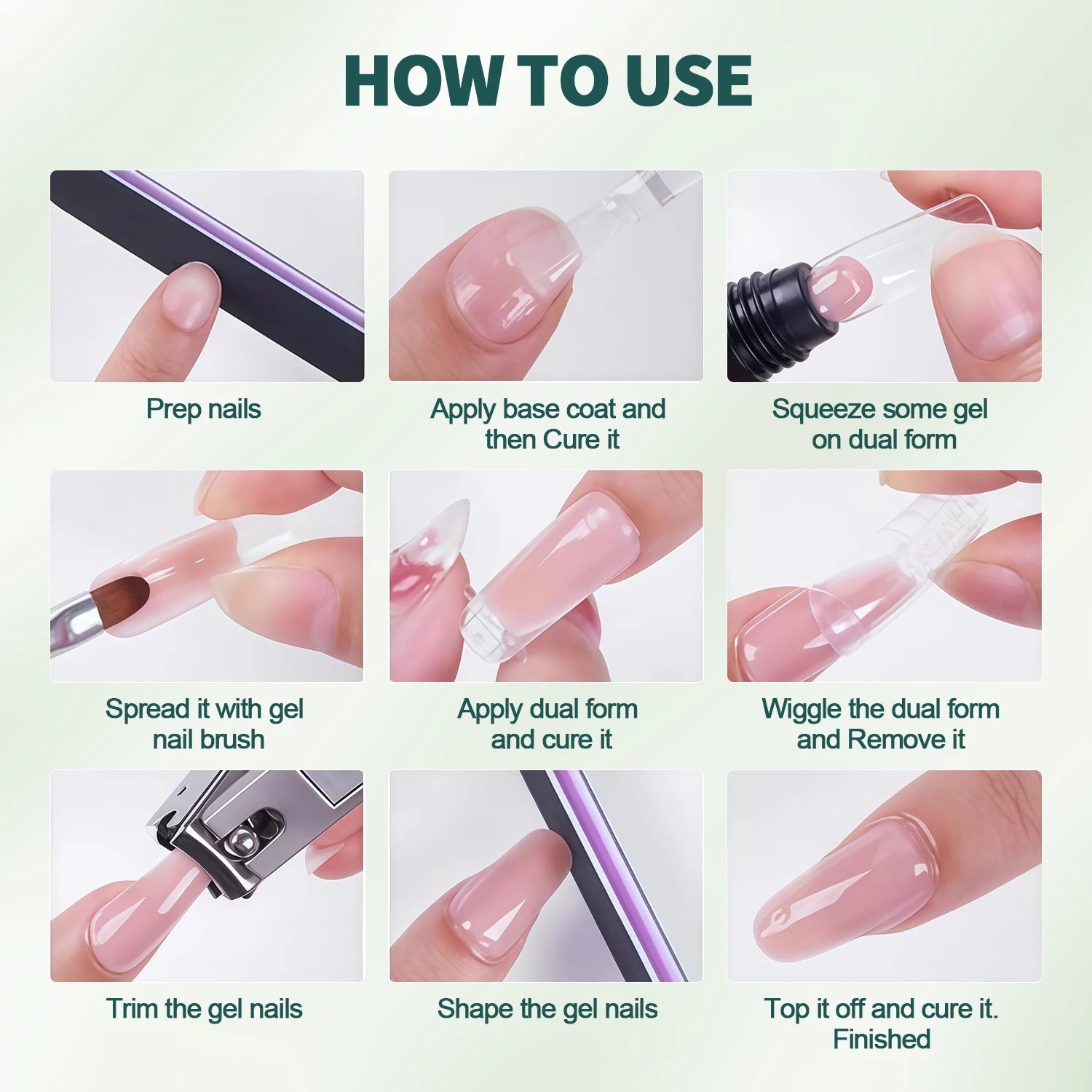 Gel Poly Cristal 6 Couleurs – Gel Constructeur TPO &amp; HEMA-FREE pour Extensions d’Ongles, 30ml