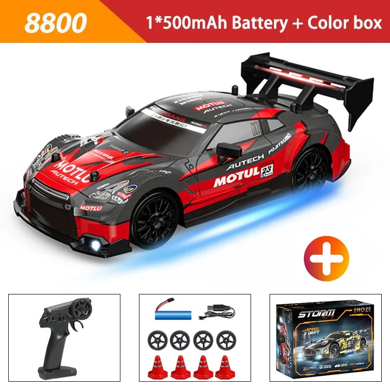 Oike 1:24 télécommande dérive RC voiture 4WD voitures de course à grande vitesse 2.4G modèle de véhicule radiocommandé jouet cadeau pour enfants adultes