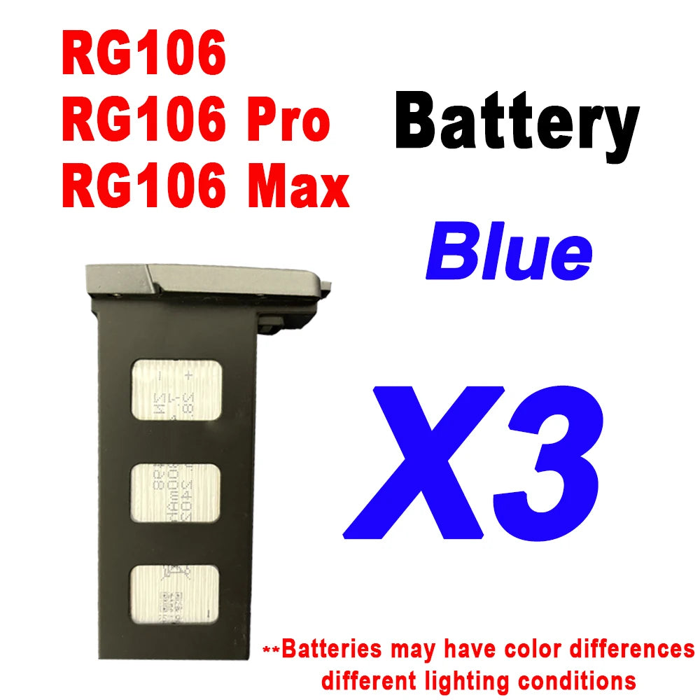 Batterie originale 7.4V 3800mAh pour Drone RG106 Pro – Batterie de remplacement RC