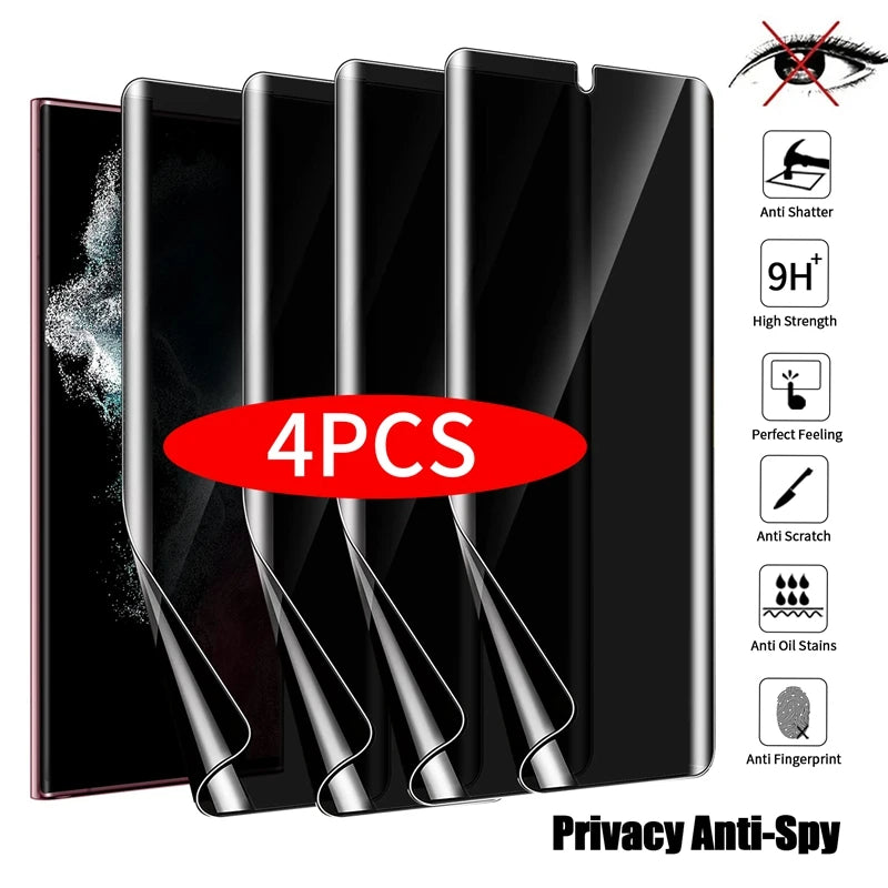 Film Hydrogel Anti-espion, 4 pièces – Samsung Galaxy (S20 à S24 / Note 10 &amp; 20)