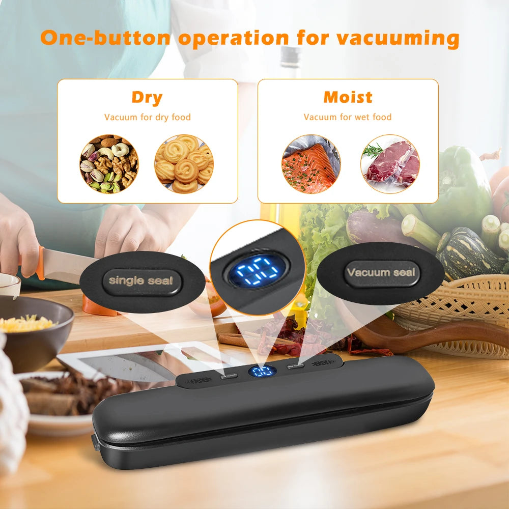 Household Vacuum Sealer Packaging Machine with 10 Free Bags Food Sealer