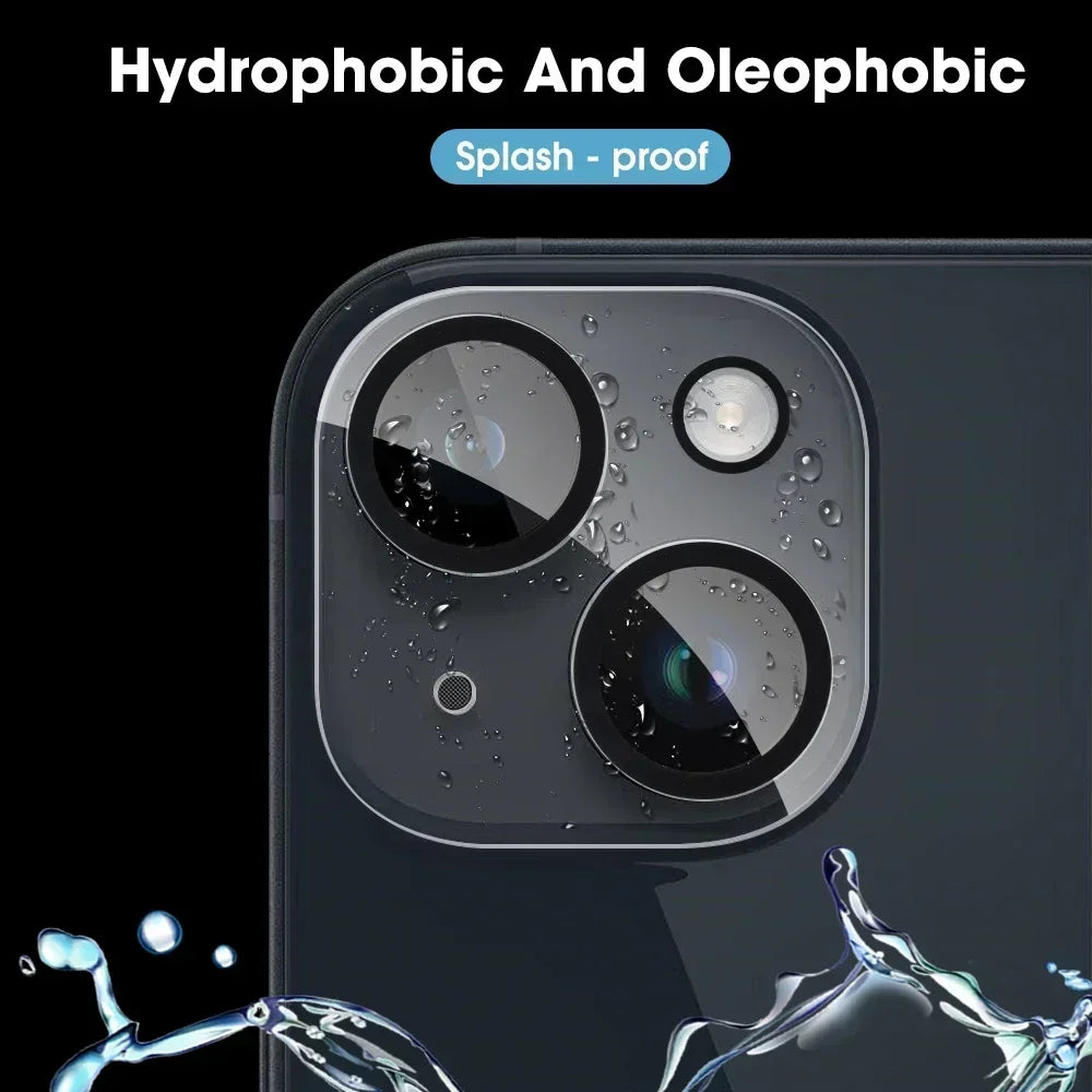 Protecteur d’objectif en verre trempé – iPhone 13 à iPhone 17 (cercle noir)