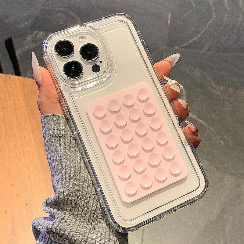 Coque transparente à ventouse 3D – Étui souple antichoc pour iPhone