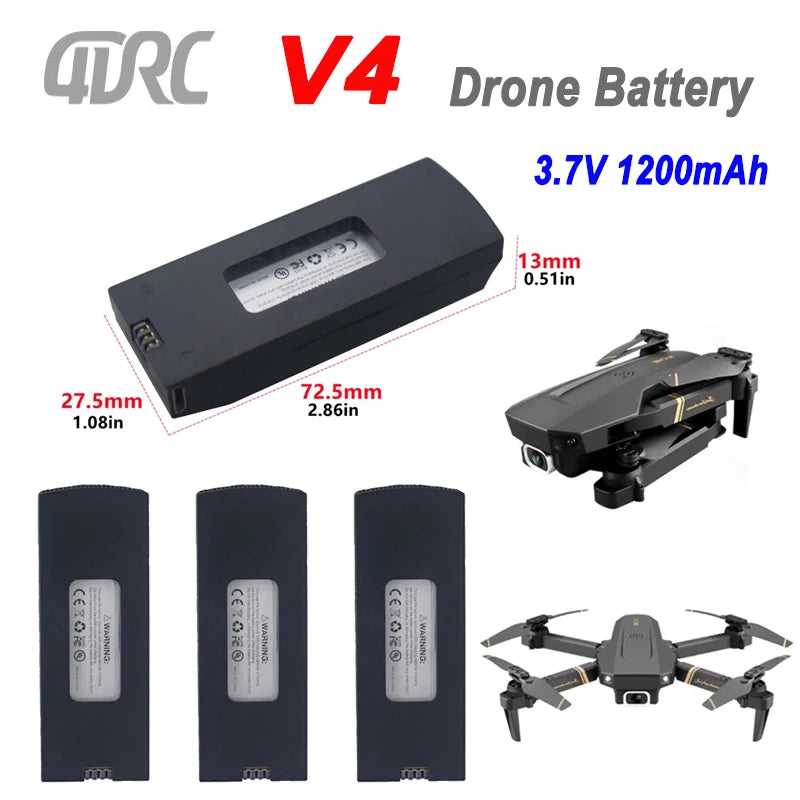 Batterie d'origine 4DRC V4 3.7V 1200MAh pour batterie de Drone V4 RC Quadcopter pièces d'accessoires de remplacement