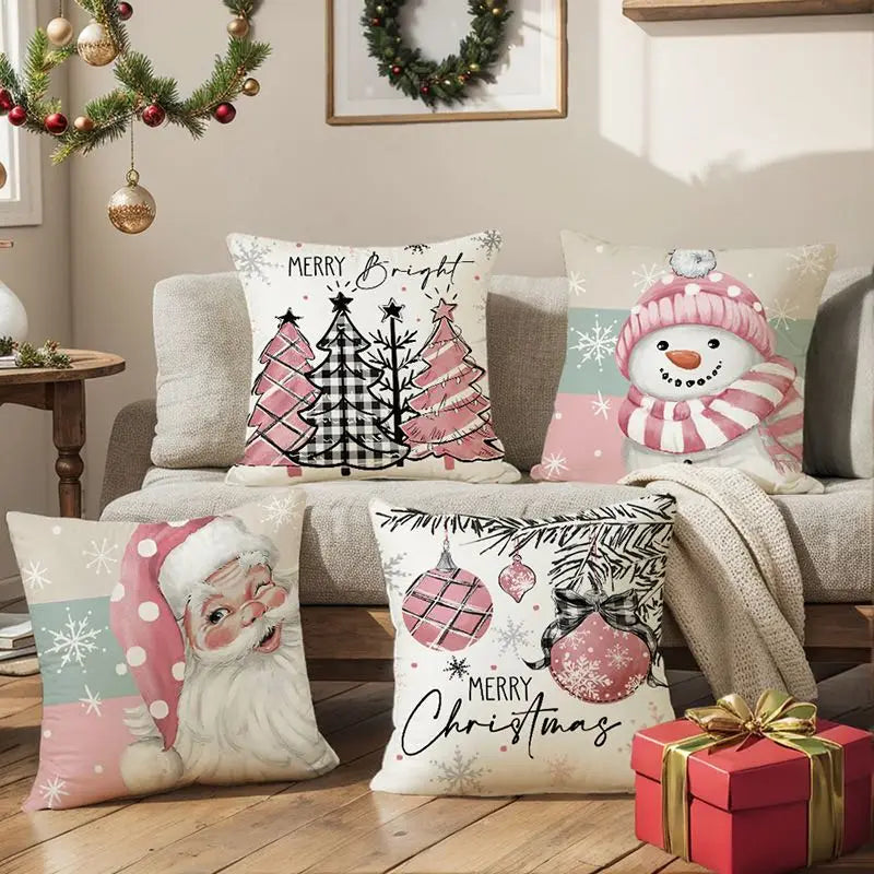 45cm Christmas Cushion Cover Pillowcase Christmas Decorations for Home Xmas Ornament New Year