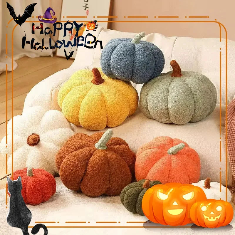 Coussin en peluche douce citrouille d'Halloween pour décoration, coussin en peluche, coussin apaisant