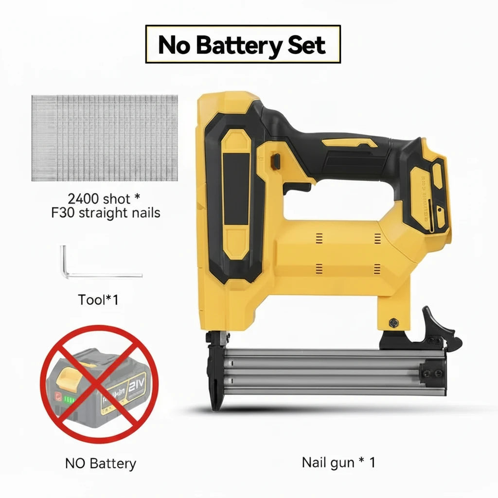 Pistolet à clous électrique sans fil MELLWIN – agrafeuse et cloueuse F30 pour travail du bois, compatible batterie Makita 18 V