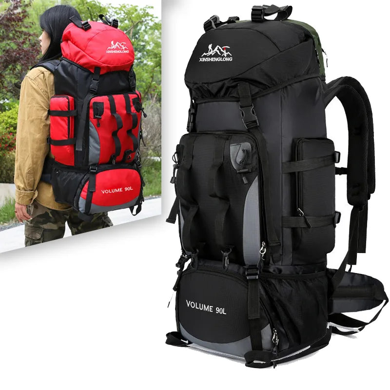 90L Waterproof Hiking Backpack Camping Trekking Bag Large Capacity Travel Outdoor Sports Camping Equipment for Men